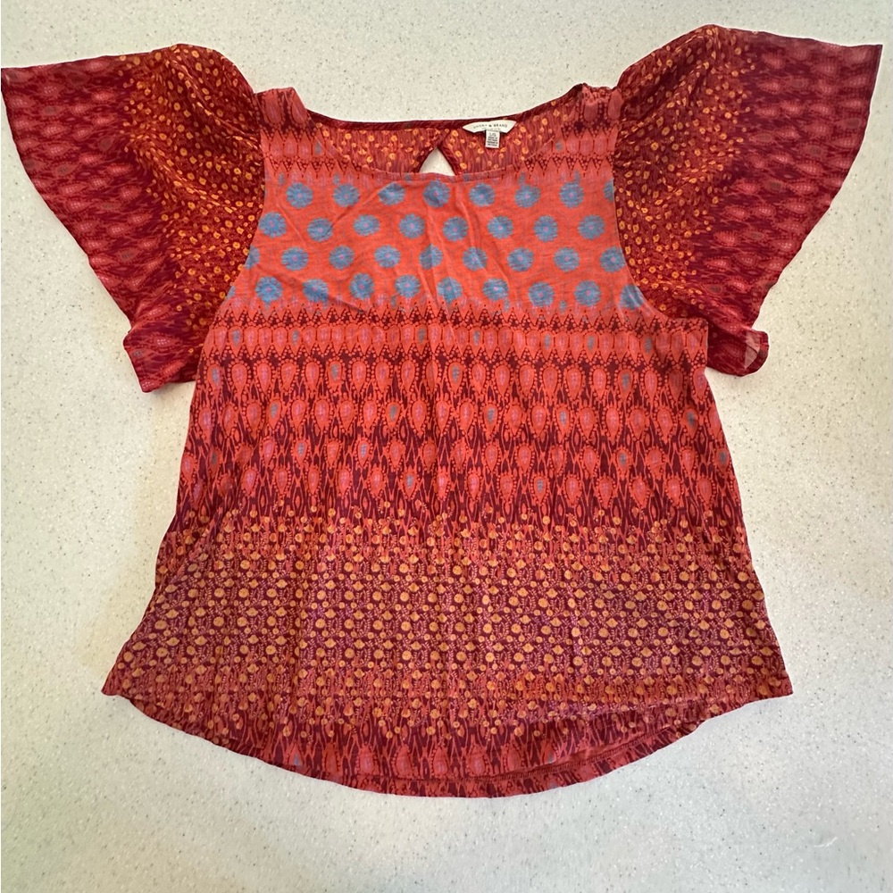 Lucky Brand Women’s Large Boho Shirt Sleeve Shirt! Like New!